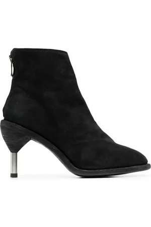 GUIDI Botas con tacón metalizado