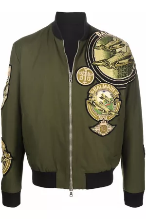 Balmain Chaqueta aviador con múltiples distintivos