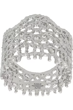 Aurélie Bidermann Anillo Vintage Lace con diamantes en oro blanco de 18 kt
