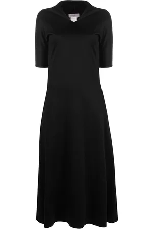 YOHJI YAMAMOTO Vestido acampanado con cuello alto 1990
