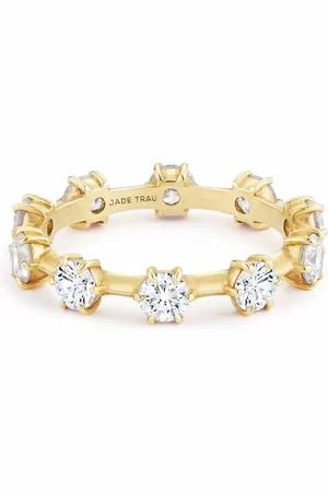 Jade Trau Anillo Kismet mediano en oro amarillo de 18 ct con diamantes