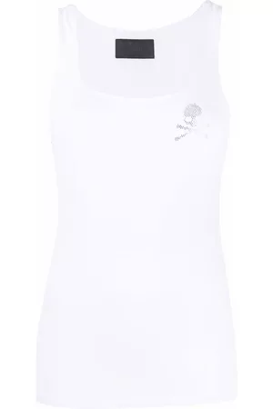 Philipp Plein Top con apliques de strass