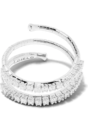Mattia Cielo Anillo Rugiada en oro blanco de 18kt con diamantes