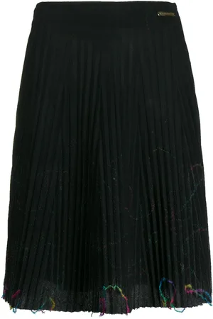 VERSACE Falda plisada con apliques