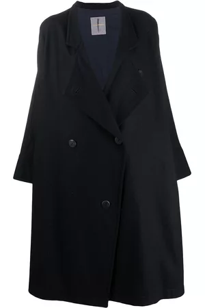 Issey Miyake Abrigo acampanado con doble botonadura 1980