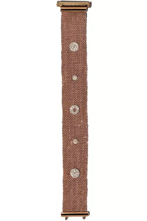 CAROLINA BUCCI Pulsera VIII tejida en oro rosa de 18kt con diamantes