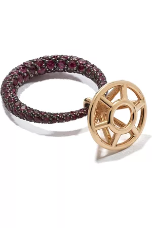 DALILA BARKACHE Anillo Cage en oro amarillo de 18kt con rubí