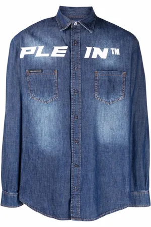 Philipp Plein Camisa vaquera con logo