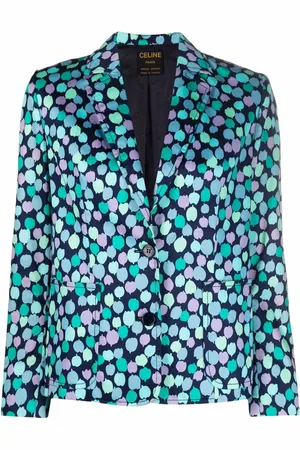 Céline Blazer con estampado de pétalos 1980 pre-owned