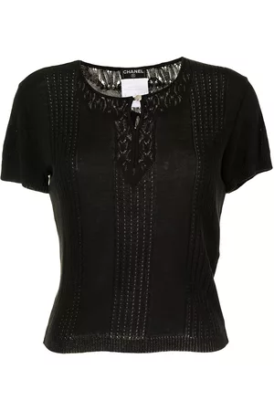 CHANEL Blusa de punto con detalle de aberturas 2002