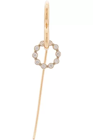 CHARLOTTE CHESNAIS Pendiente con diamante Swing Unit en oro de 18 kt