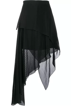 AMIRI Falda asimétrica con motivo de lunares