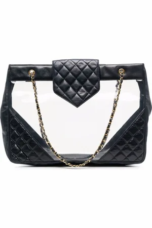 CHANEL Bolso de playa con acolchado de rombos 2004