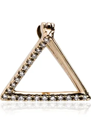 SHIHARA Pendiente triangular en oro de 18kt con diamantes
