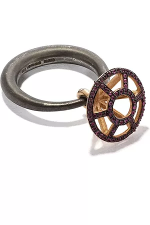 DALILA BARKACHE Anillo Cage en oro amarillo de 18kt con rubí