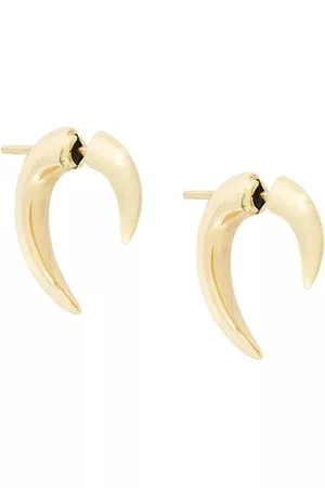 SHAUN LEANE Pendientes pequeños de oro amarillo de 18kt "Signature Diamond"