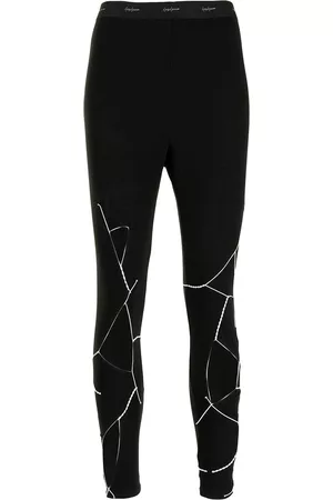YOHJI YAMAMOTO Leggins con logo en la cinturilla
