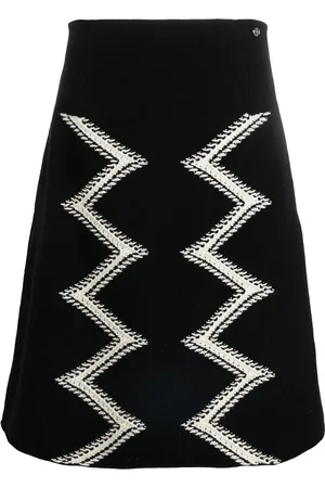 CHANEL Falda de intarsia acampanada 2016-2017