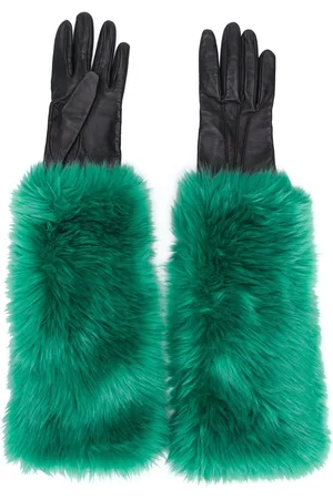Prada Guantes con forro de pelo artificial 2000