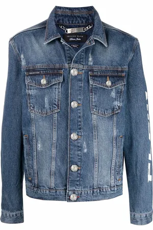 Philipp Plein Chaqueta vaquera con efecto envejecido