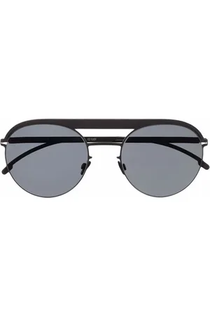 MYKITA Gafas de sol con doble puente y montura estilo piloto