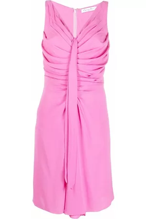 Dior Vestido sin mangas con frontal drapeado 2000 pre-owned