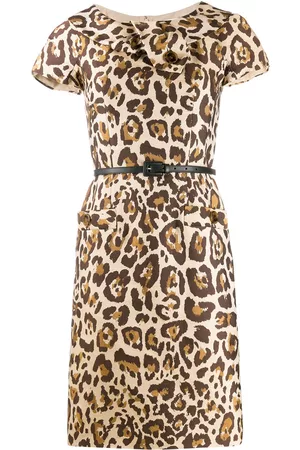 Dior Vestido con estampado de leopardo 2000