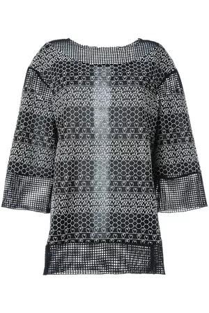 CHANEL Top bordado con paneles