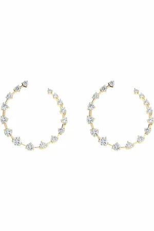 Jade Trau Aros Crescent en oro amarillo de 18 ct con diamantes