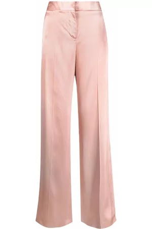 Alexander McQueen Pantalones con acabado satinado