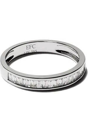 EF Collection Anillo Channel en oro blanco de 14kt con diamantes