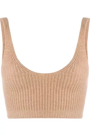 Cashmere In Love Top de punto de canalé corto