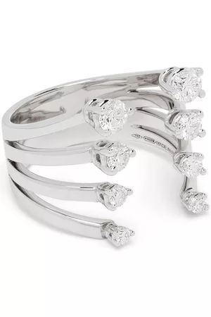DELFINA DELETTREZ Anillo Dots en oro blanco de 18kt con diamantes
