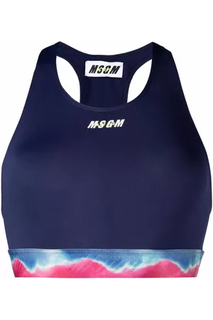 Msgm Sujetador deportivo con motivo tie-dye