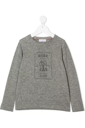 Brunello Cucinelli Camiseta estampada de manga larga