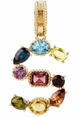 Dolce & Gabbana Colgante Rainbow Alphabet S en oro amarillo de 18 ct con múltiples piedras