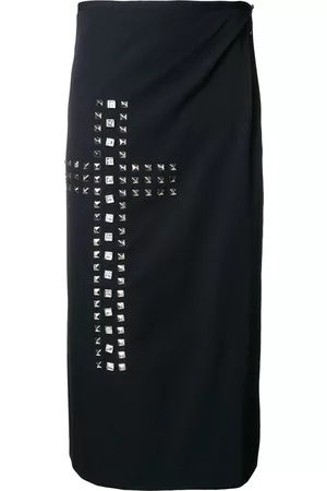 Comme des Garçons Falda cruzada con cruz de tachuelas