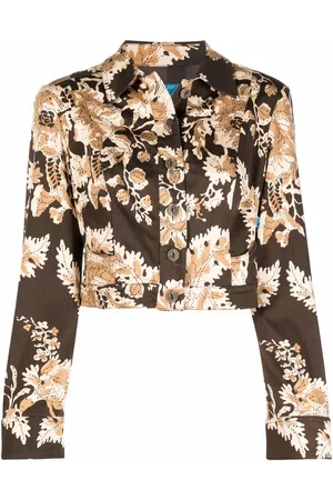 Christian Lacroix Chaqueta corta con hoja estampada