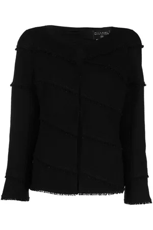 CHANEL Chaqueta con botones y detalle deshilachado 2008