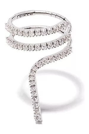 Mattia Cielo Anillo Rugiada en oro blanco de 18kt con diamantes