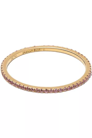 CAROLINA BUCCI Anillo en oro amarillo de 18kt con zafiros rosas