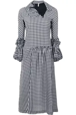 Comme des Garçons Vestido gingham con volantes
