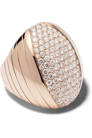 Mattia Cielo Anillo Iguana en oro de 18kt con diamantes