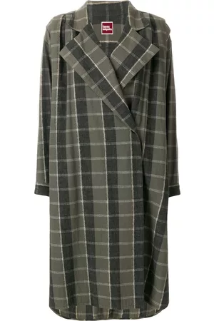 Issey Miyake Abrigo a cuadros oversize 1970