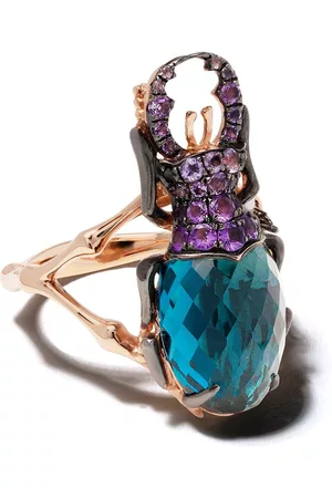 ANNOUSHKA Anillo Mythology en oro de 18kt con topacio