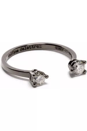 DELFINA DELETTREZ Anillo Dots en oro de 18 ct con diamantes