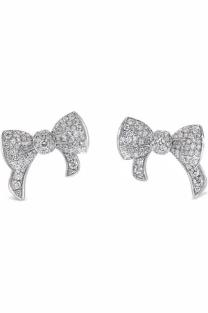 David Morris Pendientes Beaux en oro blanco de 18 ct con diamante