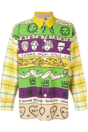 JC DE CASTELBAJAC Camisa estampada con cuello italiano