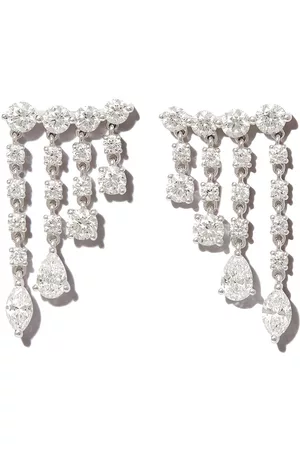 Anita Pendientes en oro blanco de 18kt con diamantes