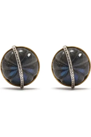 Akansha Sethi Pendientes Cloud en oro amarillo de 14kt con diamantes